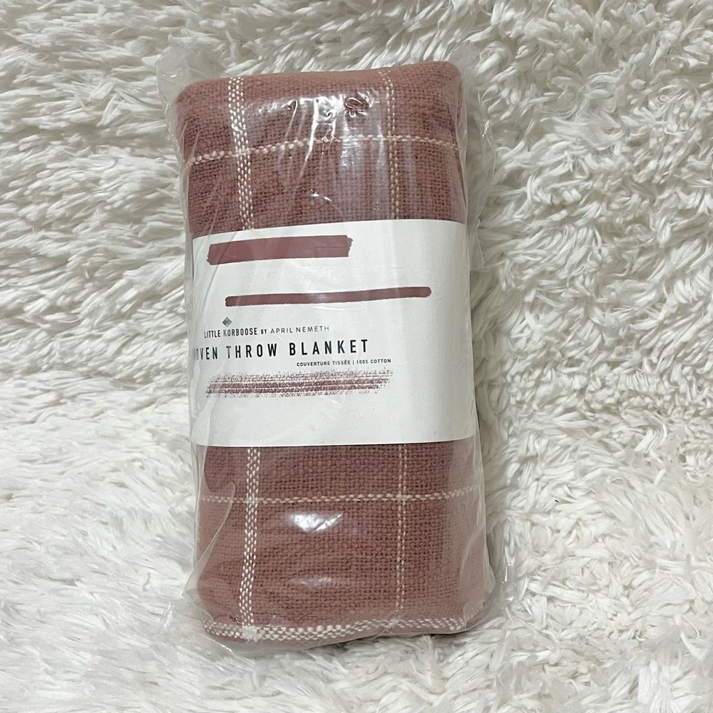 Little Korboose Woven Throw Blanket Plaid 60